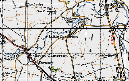 Old map of Little Casterton in 1946