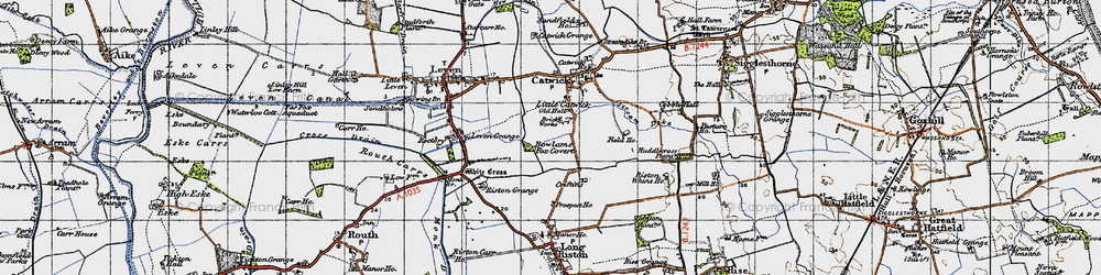 Old map of Bowlams Fox Covert in 1947