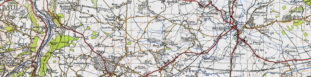 Old map of Little Chalfield in 1946