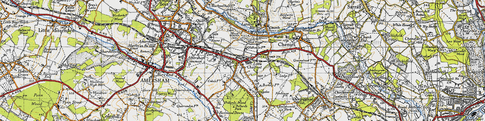 Old map of Little Chalfont in 1946