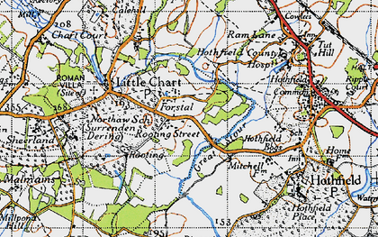 Old map of Little Chart Forstal in 1940