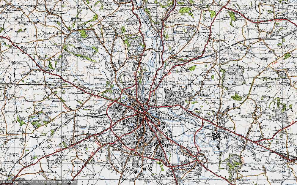 Old Map of Little Chester, 1946 in 1946