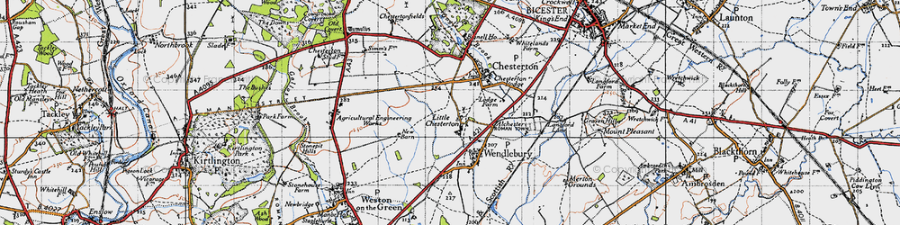 Old map of Little Chesterton in 1946