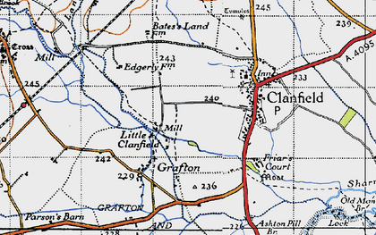 Old map of Little Clanfield in 1947