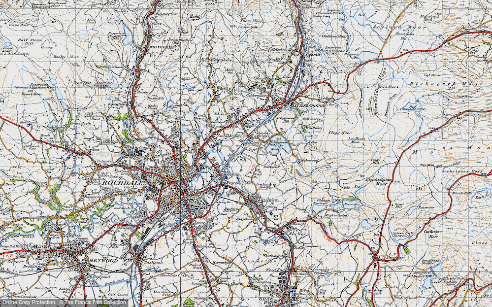 Old Map of Little Clegg, 1947 in 1947