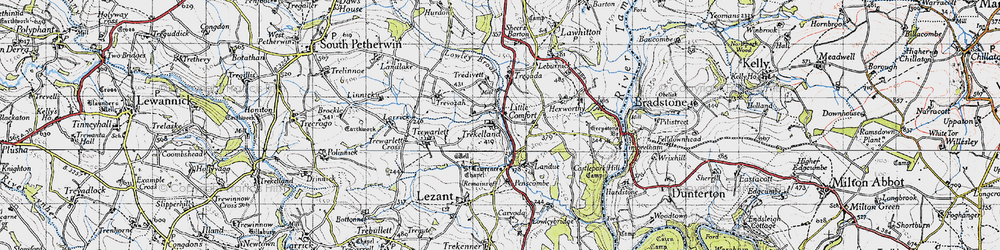 Old map of Little Comfort in 1946