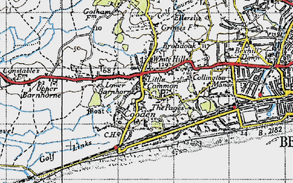Old map of Barnhorne Manor in 1940