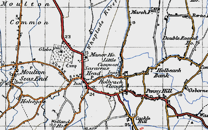 Old map of Little Common in 1946