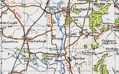 Old map of Little Common in 1947