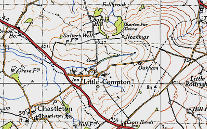 Old map of Barton Hill in 1946