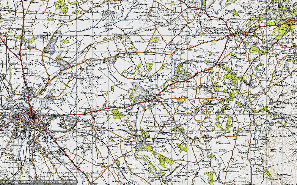 Old Map of Little Corby, 1947 in 1947