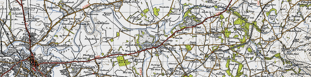 Old map of Little Corby in 1947