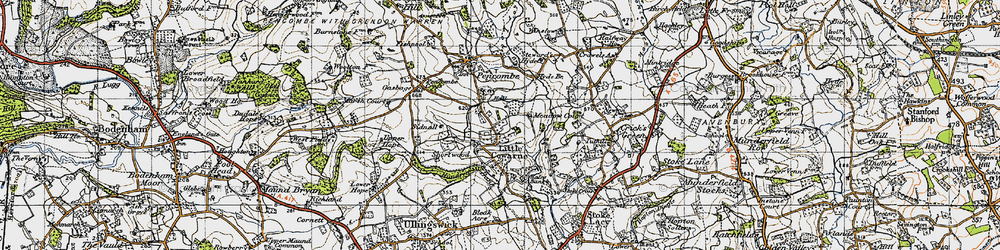 Old map of Little Cowarne in 1947