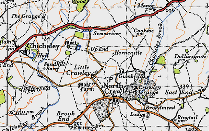 Old map of Little Crawley in 1946