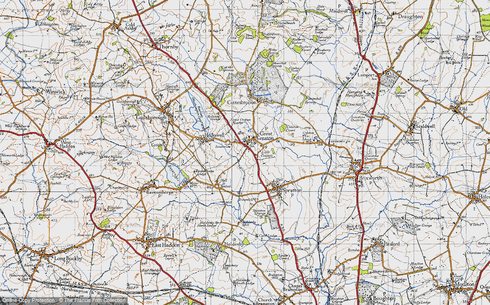 Old Map of Little Creaton, 1946 in 1946