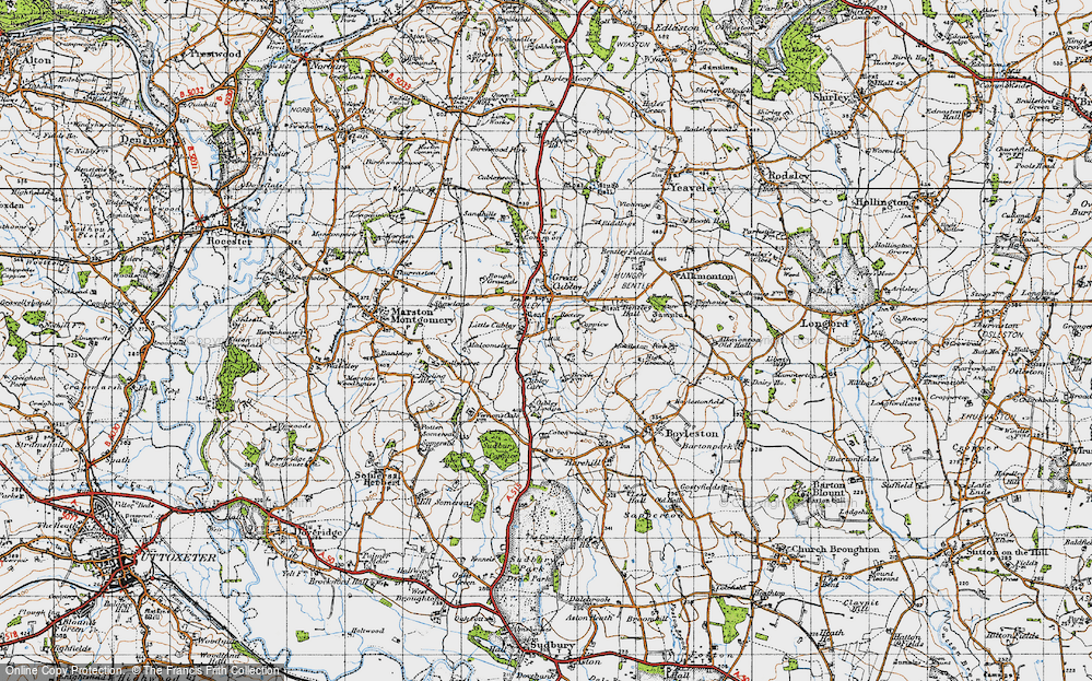 Old Map of Little Cubley, 1946 in 1946