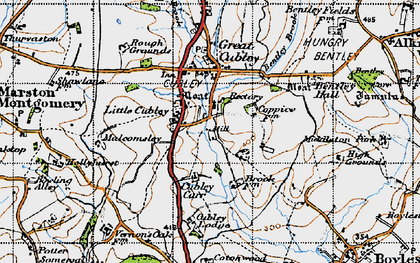Old map of Little Cubley in 1946