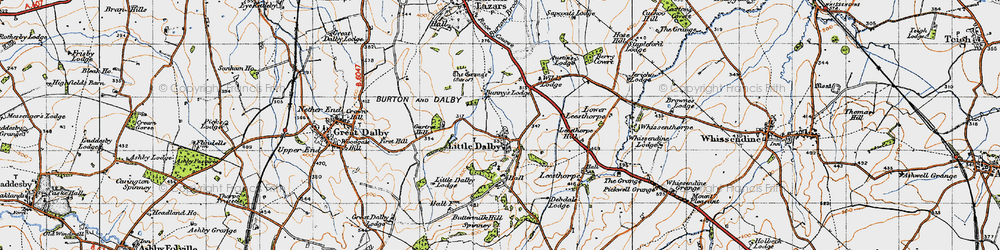 Old map of Wild's Lodge in 1946