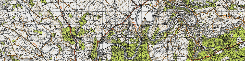 Old map of Little Doward in 1947