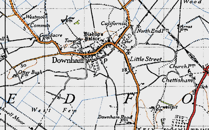 Old map of Westmoor Common in 1946