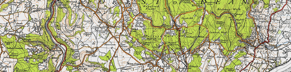 Old map of Little Drybrook in 1946