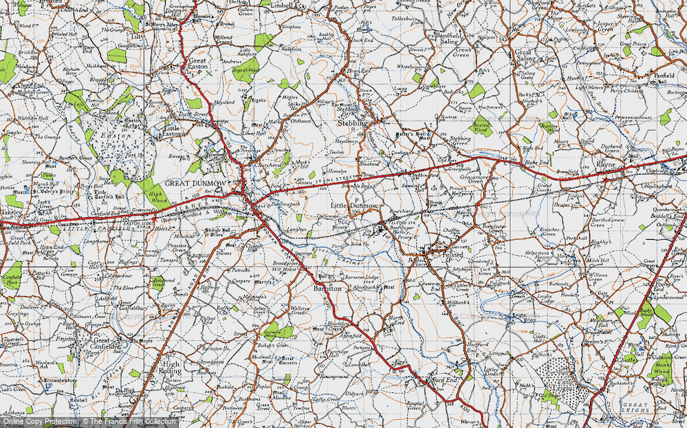 Old Map of Historic Map covering Bourchiers in 1946