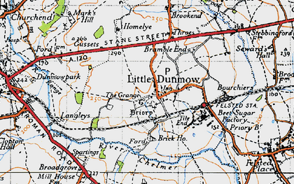 Old map of Bourchiers in 1946