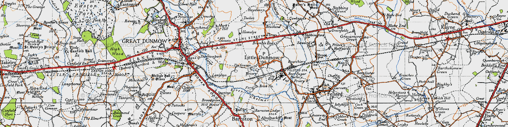 Old map of Blatches in 1946