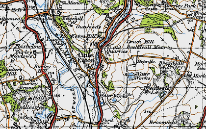 Old map of Little Eaton in 1946