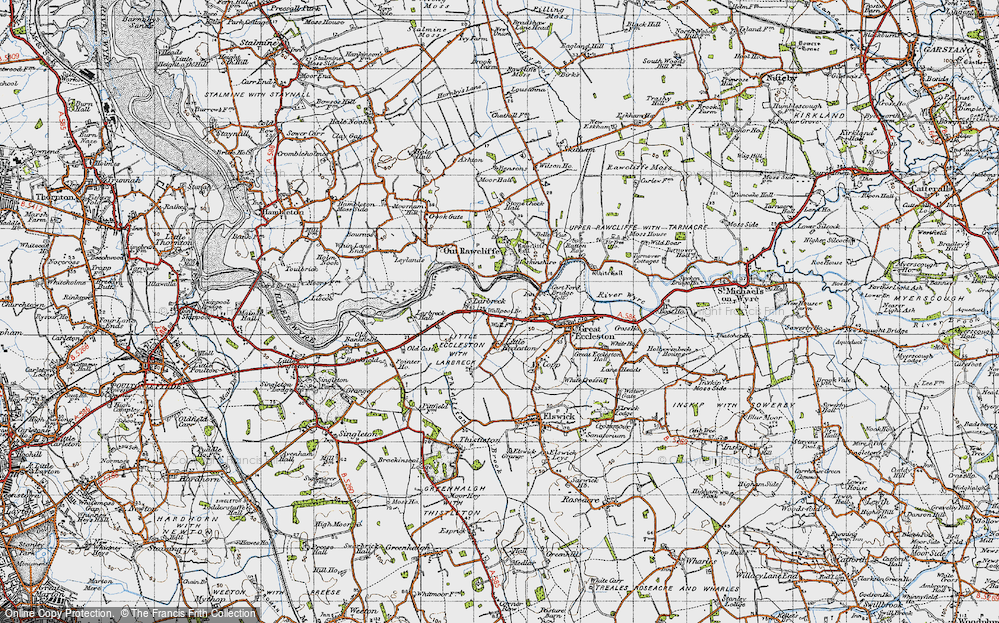 Old Map of Little Eccleston, 1947 in 1947