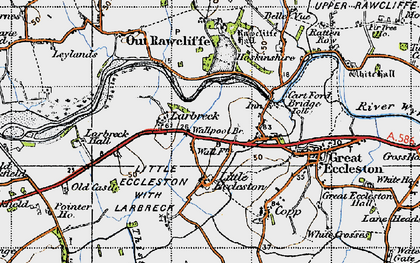 Old map of Little Eccleston in 1947