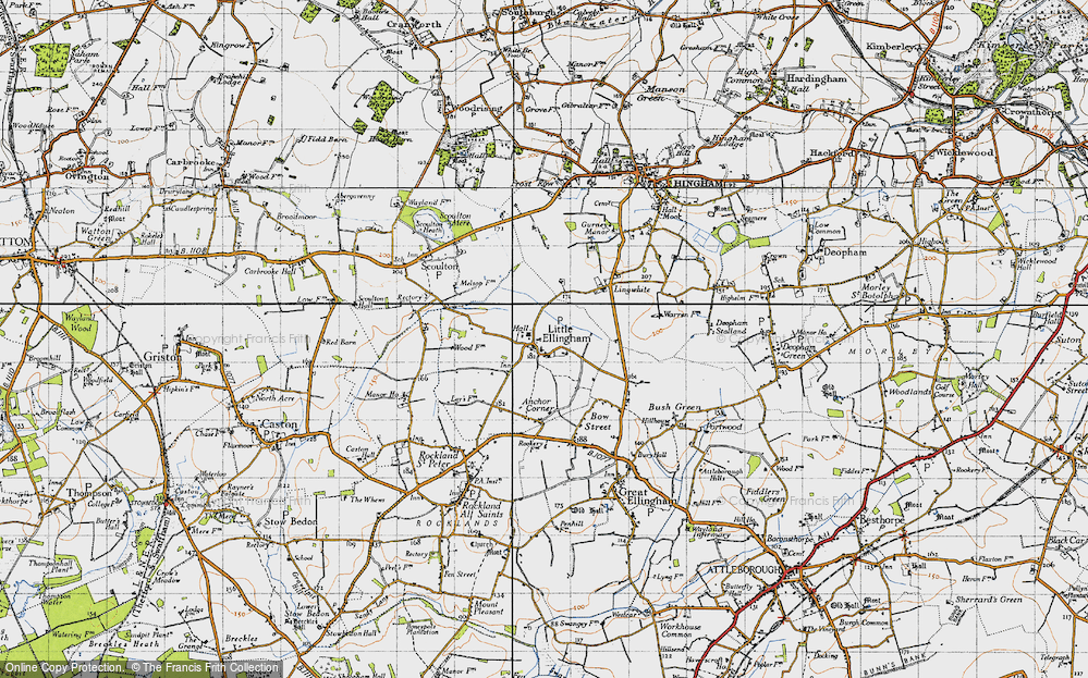 Old Map of Little Ellingham, 1946 in 1946