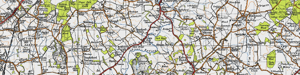 Old map of Little End in 1946