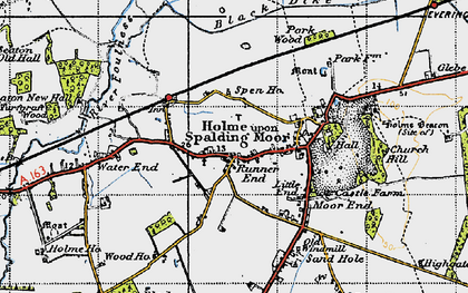Old map of Little End in 1947