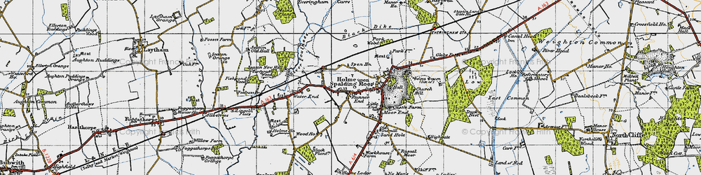Old map of Little End in 1947