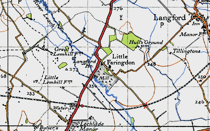 Old map of Langford Ho in 1947