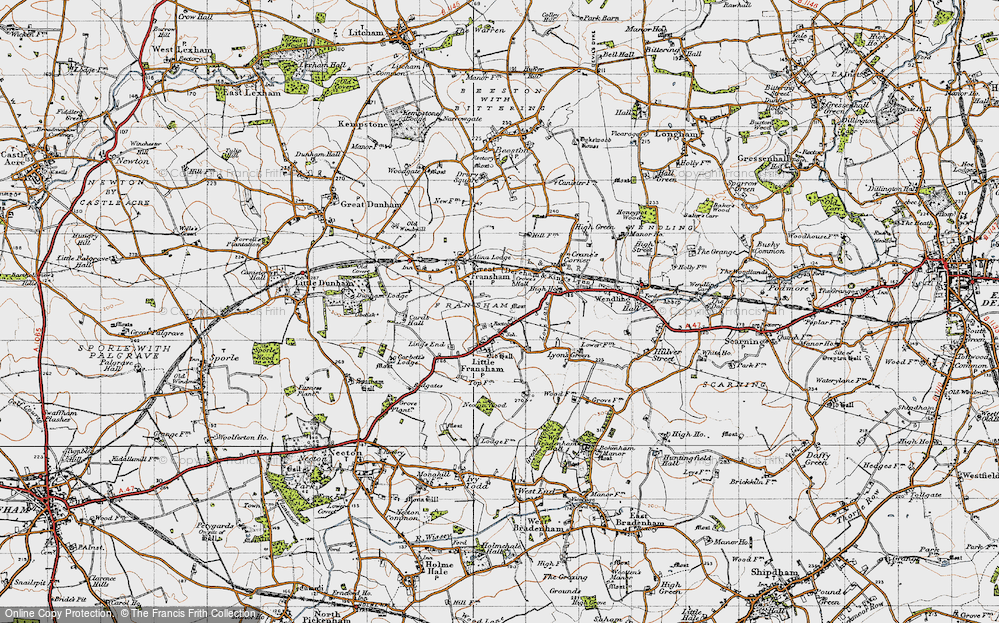 Old Map of Little Fransham, 1946 in 1946