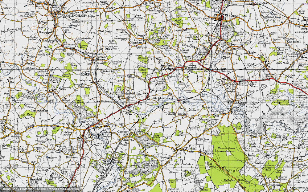Old Map of Little Glemham, 1946 in 1946