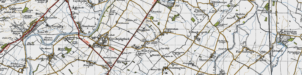 Old map of Little Green in 1946