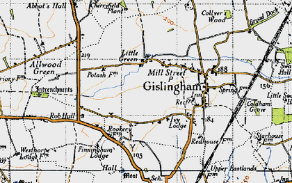 Old map of Little Green in 1946