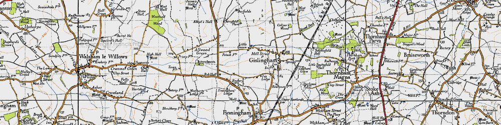 Old map of Little Green in 1946