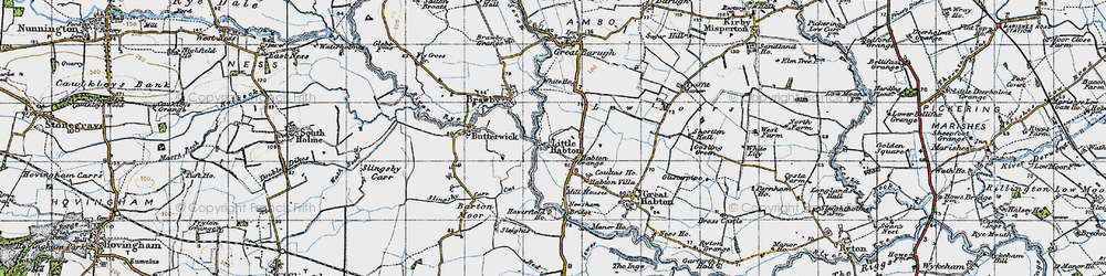 Old map of Little Habton in 1947