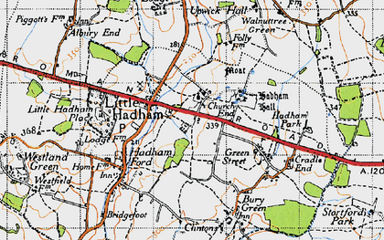 Old map of Little Hadham in 1946