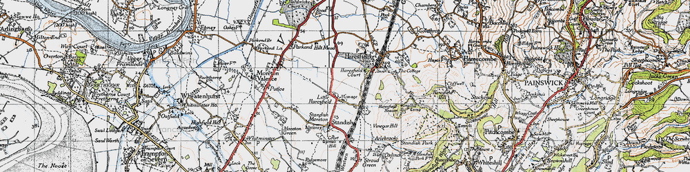 Old map of Little Haresfield in 1946