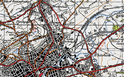 Old map of Little Harwood in 1947