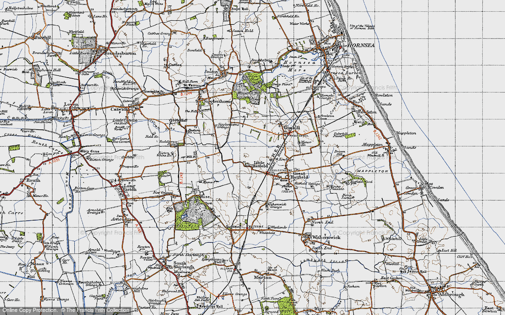 Old Map of Little Hatfield, 1947 in 1947