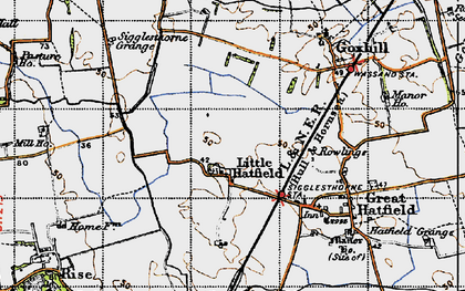 Old map of Little Hatfield in 1947