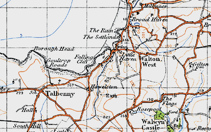 Old map of Little Haven in 1946