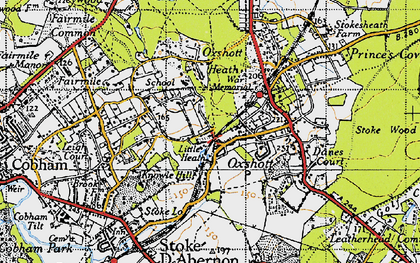 Old map of Little Heath in 1945