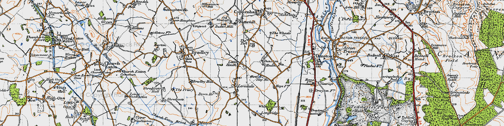 Old map of Little Heath in 1946